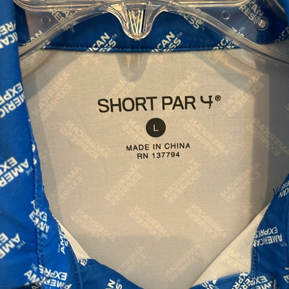 GOLF SHIRT SIZE LARGE 100% POLYESTER AMERICAN EXPRESS - Picture 2 of 3